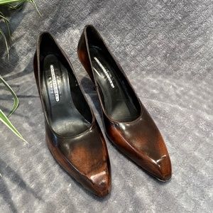 Donald J. Pliner Patent Leather Sari Heels